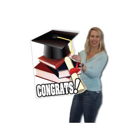 3' Tall Design Your Own Graduation Shaped Card