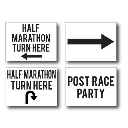 Half Marathon Race Yard Sign Package