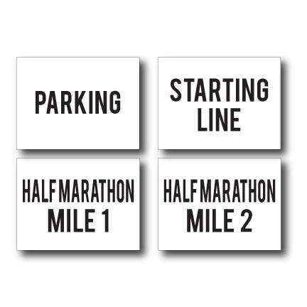 Half Marathon Simple Yard Sign Package