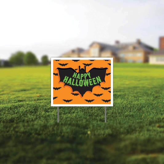 Happy Halloween Gift Pack - Yard Sign, Decal & Can Cooler - FREE SHIPPING