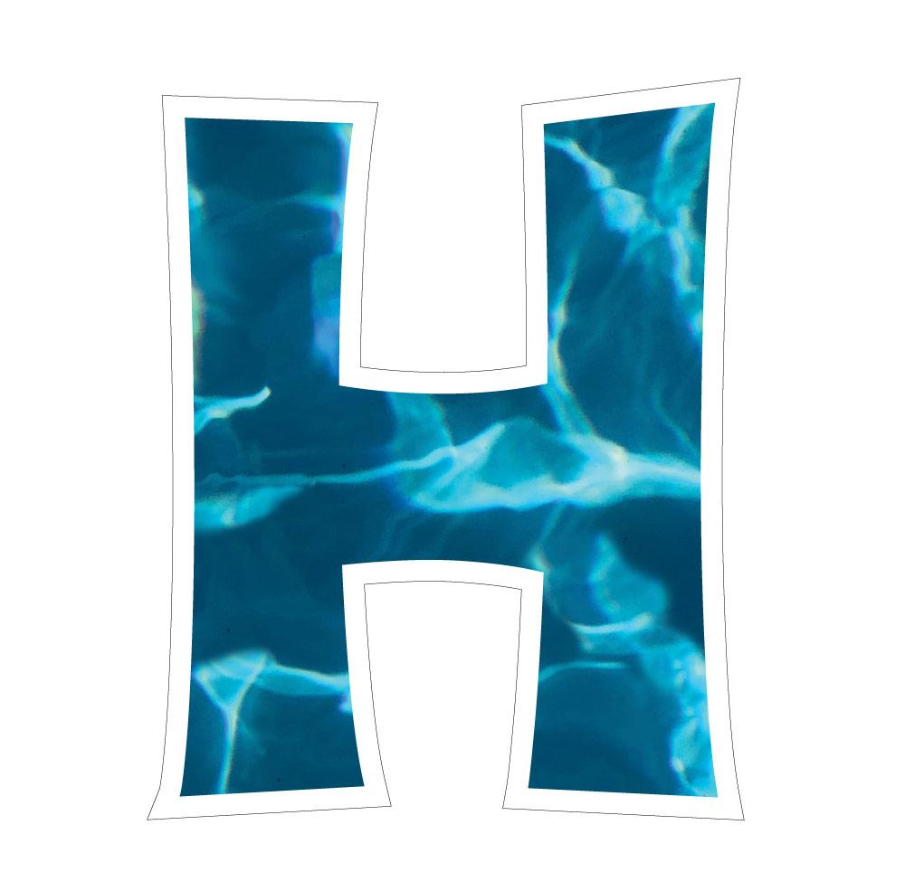 water happy birthday yard letters