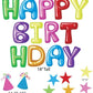 happy birthday yard letters in balloon style font
