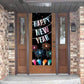 Happy New Year Waterproof Vinyl Door Banner
