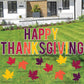 Happy Thanksgiving with Leaves Yard Greeting 27 piece set FREE SHIPPING