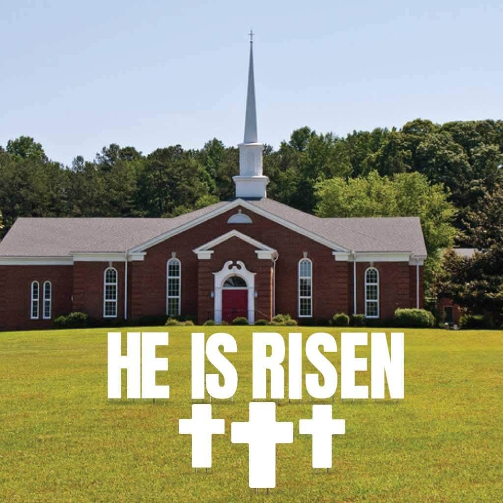 He is Risen Yard Decor