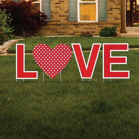 LOVE Valentine Yard Letters 4 pc Set