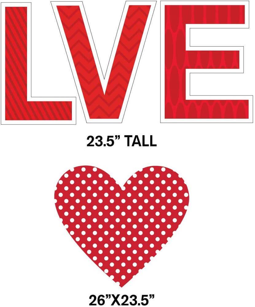 LOVE Valentine Yard Letters 4 pc Set