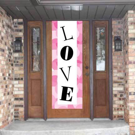 Valentine Door Banner - Love Waterproof Vinyl Door Banner