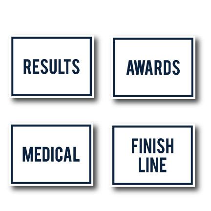 Marathon Race Yard SignPackage Navy Blue