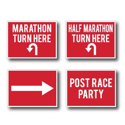 Marathon Race Yard Sign Package Red