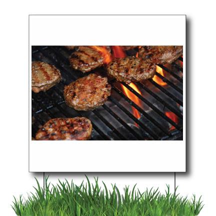 2'x2' Pub Restaurant Yard Sign with White Background