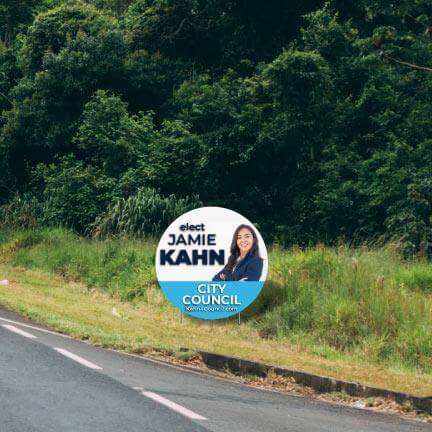 Large Round Political Yard Sign