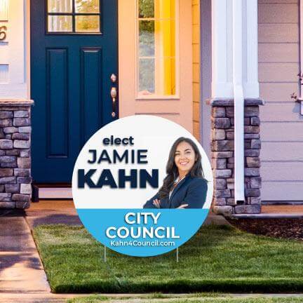 Giant Round Political Sign