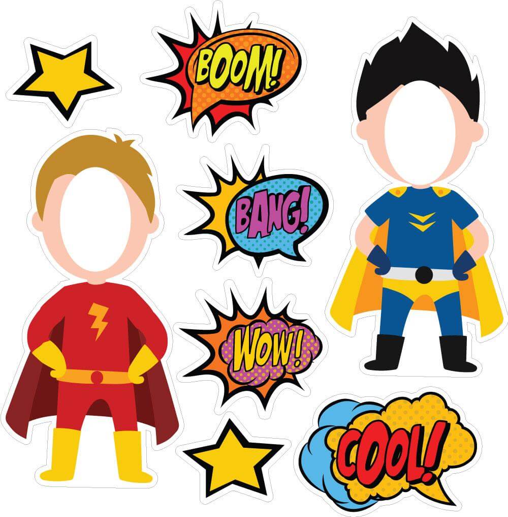 Superhero Face Face in Yard Sign Decorations