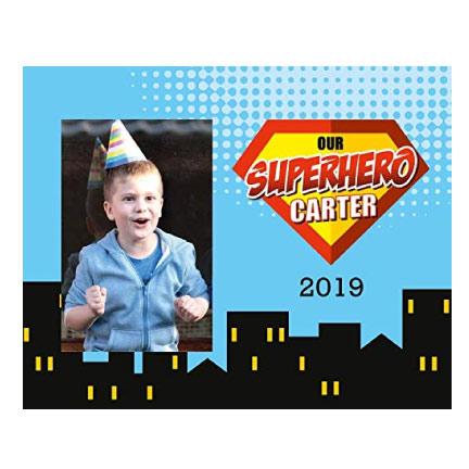 Custom Superhero Birthday Party Picture Frame