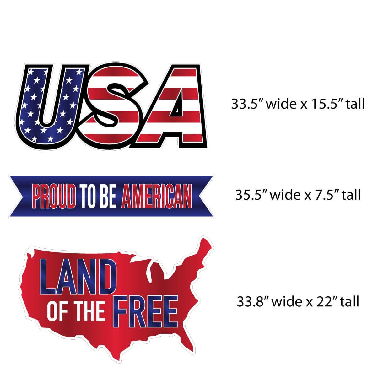 patriotic yard card accessories