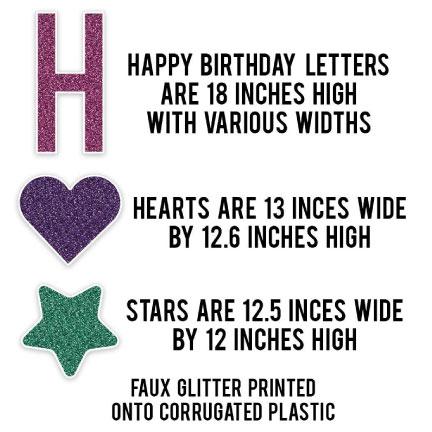 Happy Birthday Unicorn Themed Yard Letters and Decorations