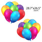 bright balloon clusters yard card flair