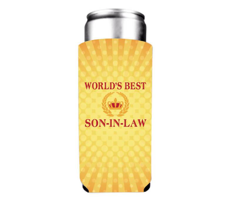 World's Best Son In Law Slim Can Cooler Gift Set