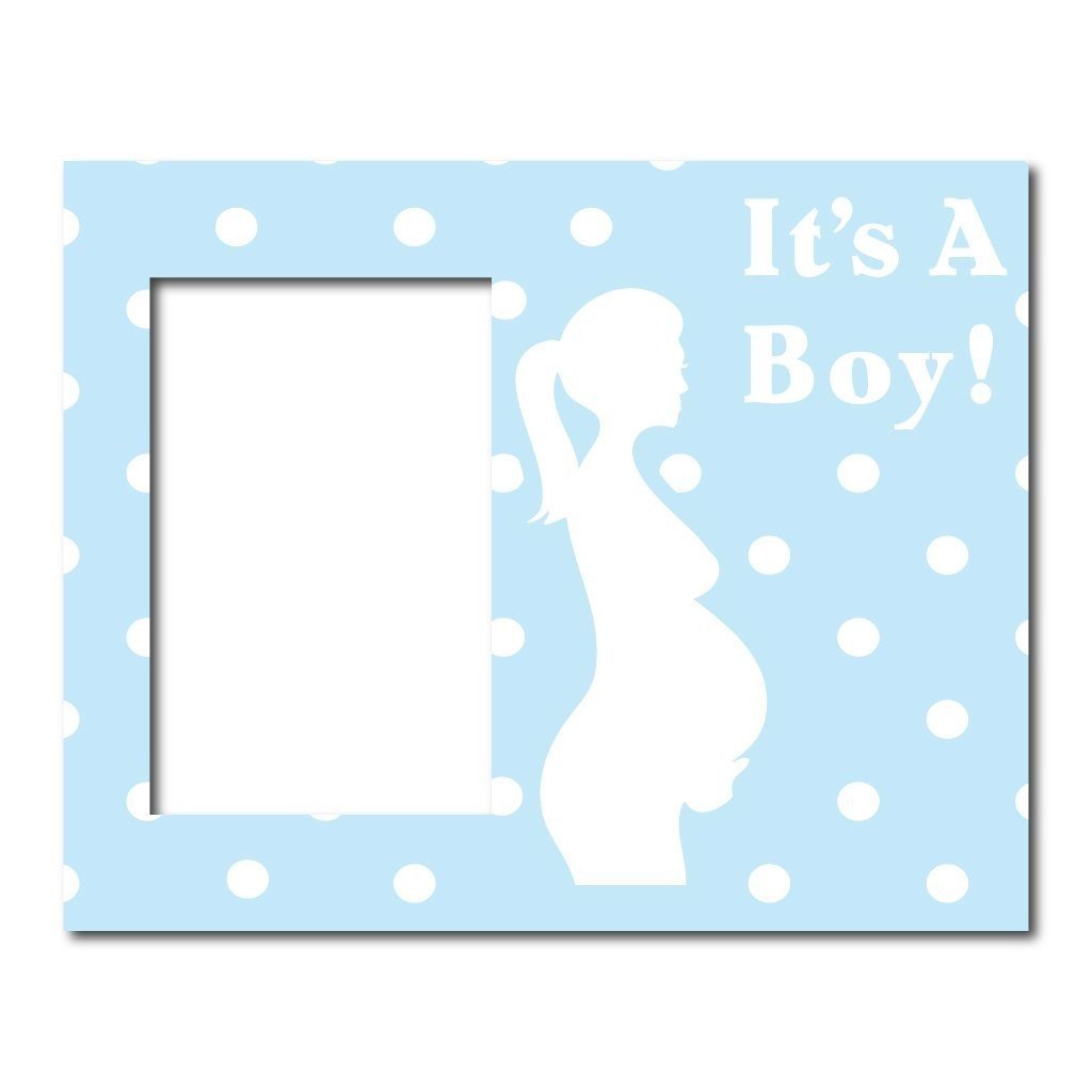 New Baby Boy Picture Frame #3 - It's a Boy! Pregnant Mother - Holds