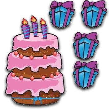 Birthday Yard Cards - Large Birthday Cake and Presents Yard Decoration - FREE SHIPPING