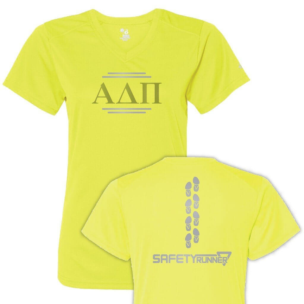 Alpha Delta Pi Women's SafetyRunner Reflective V-neck Performance - FREE SHIPPING