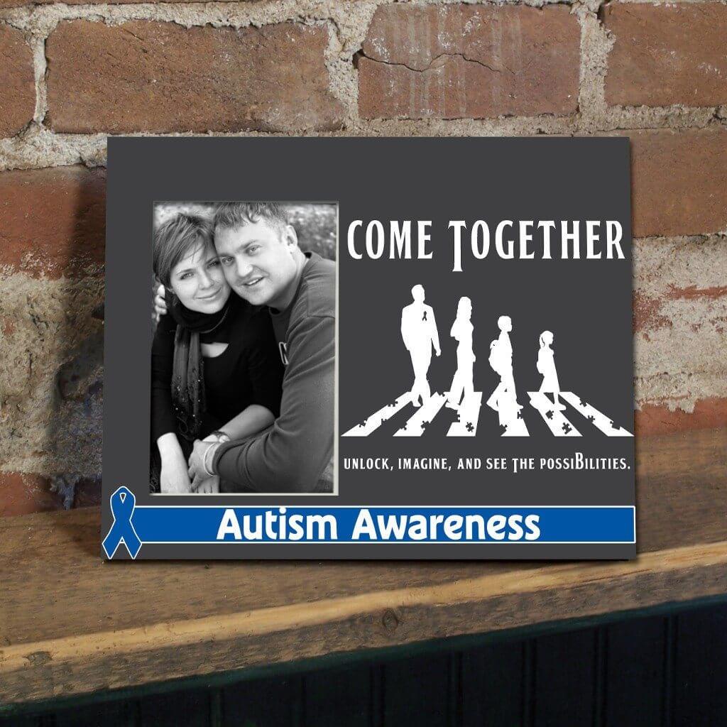 Come Together Autism Awareness Decorative Picture Frame - Holds 4x6