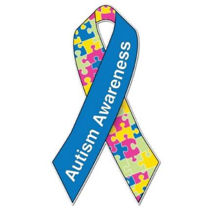 Autism Awareness Ribbon Small Yard Sign - FREE SHIPPING