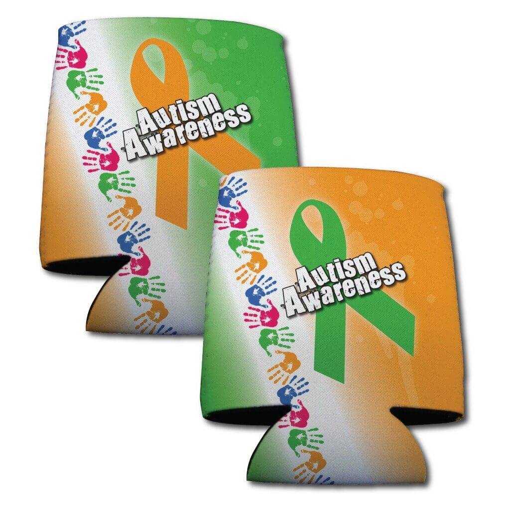 Autism Awareness Can Cooler Set of 6 - 6 different designs - FREE SHIPPING