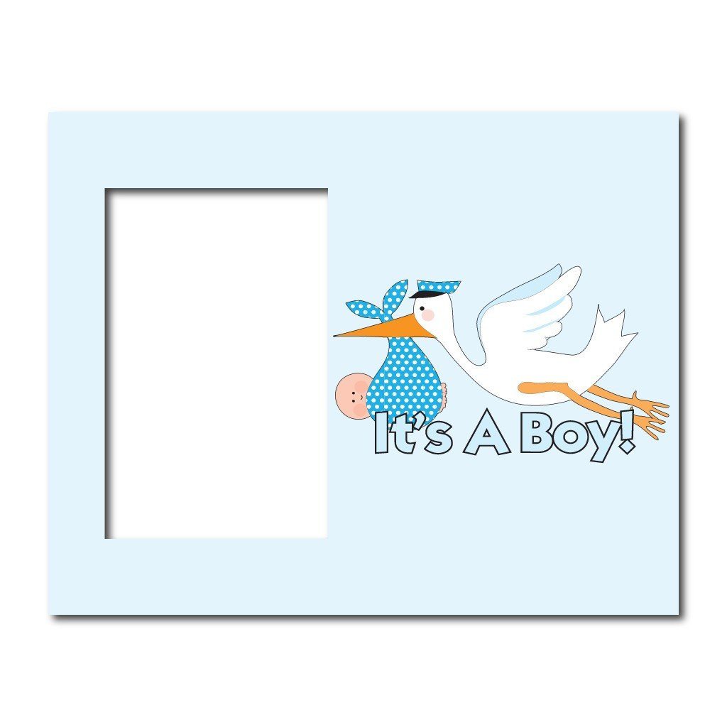 It's a Boy Stork Decorative Picture Frame - Holds 4x6 Photo