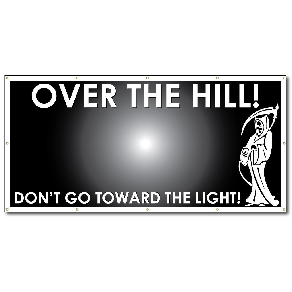 Happy Birthday Over the Hill Grim Reaper 2'x4' Vinyl Banner