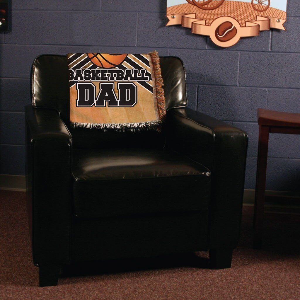 Basketball Dad Woven Blanket