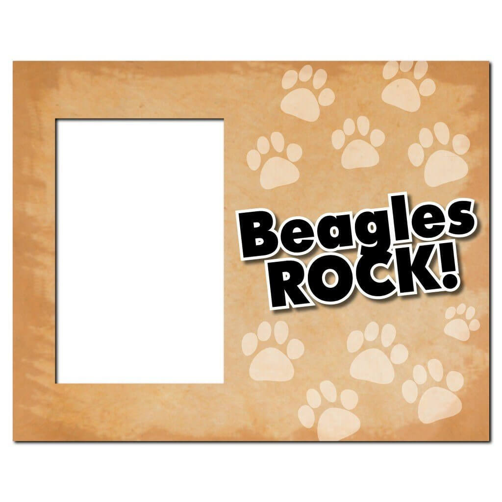 Beagles Rock Dog Picture Frame - Holds 4x6 picture