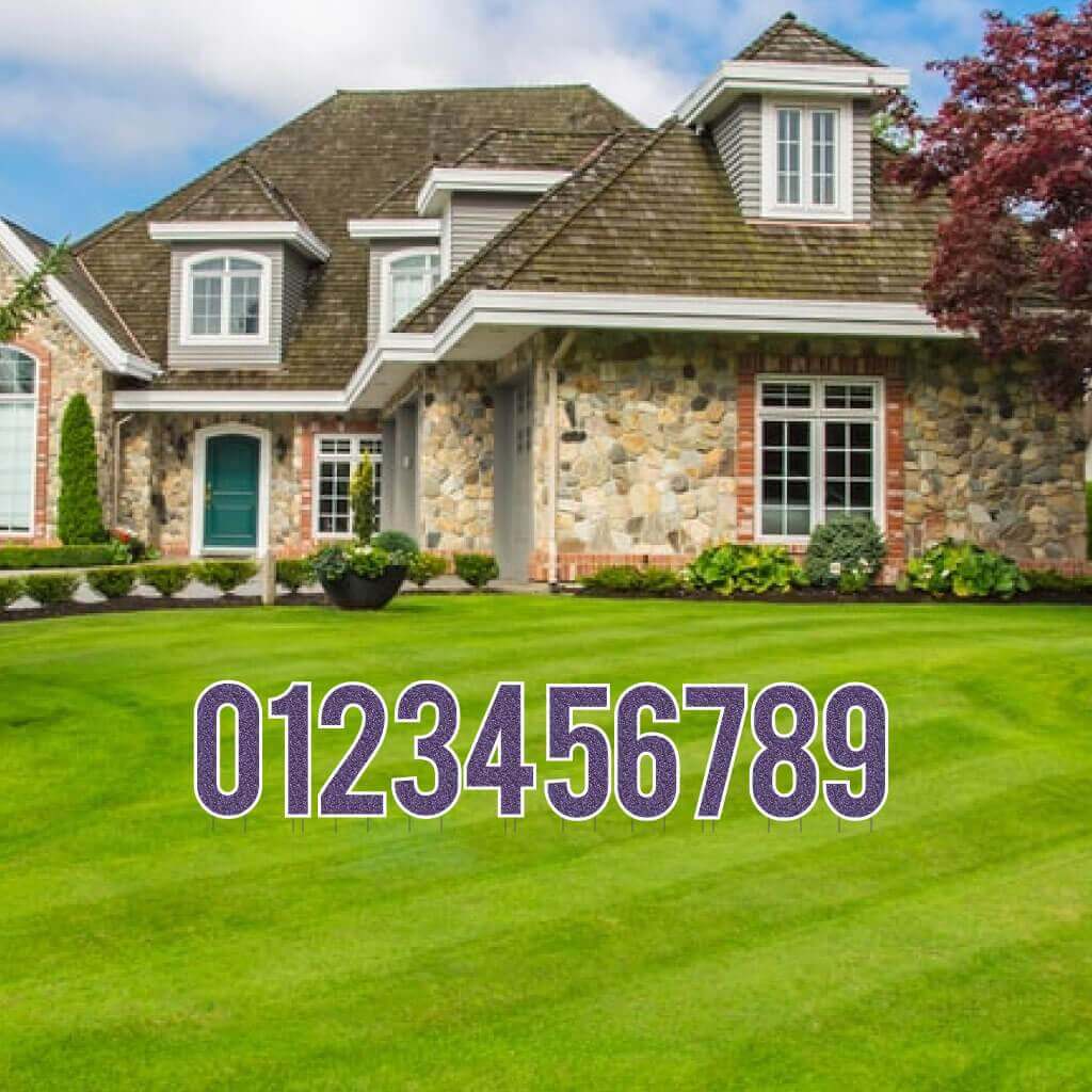 Bebas 18" Mermaid Faux Glitter Numbers Yard Letters 10 pcs