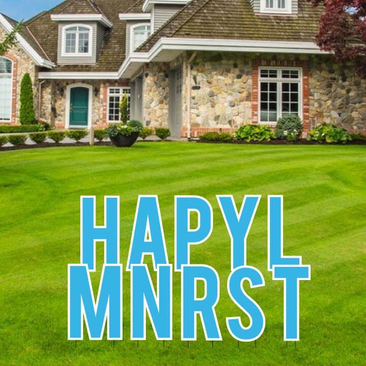 Bebas 18" Solid Color Common Yard Letters Set