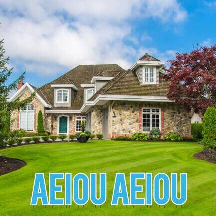 Bebas 18" Solid Color Vowels Yard Letters Set