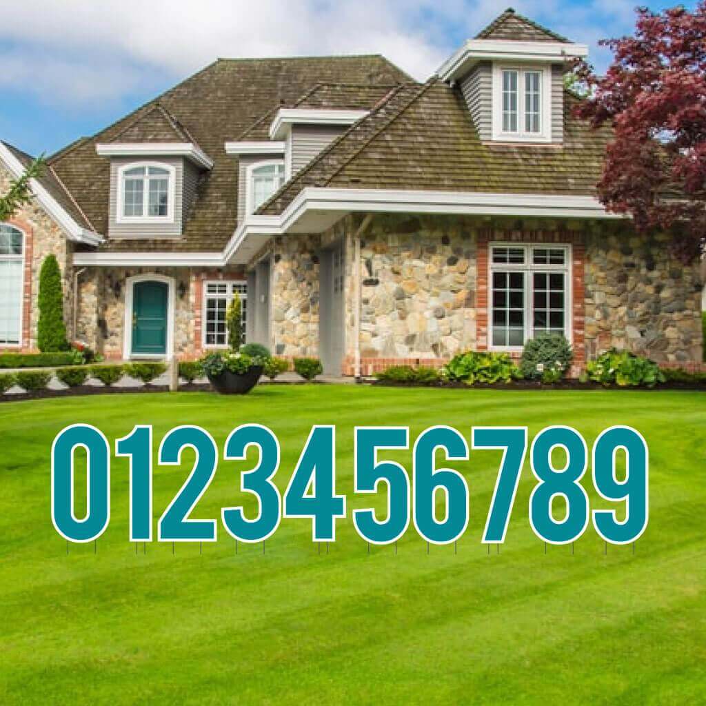 Bebas 24" Solid Color Numbers Yard Letters 10 pcs