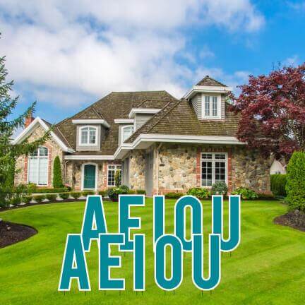 Bebas 24" Solid Color Vowel Yard Letters Set