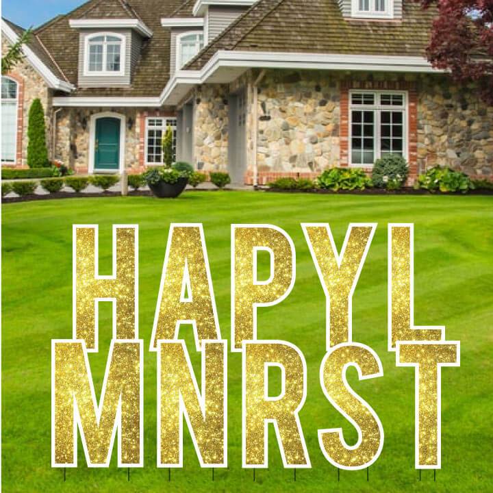 Bebas 24" Sparkle Common Yard Letters Set