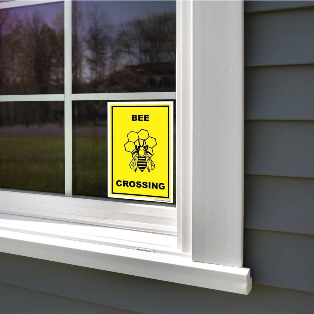 Bee Crossing Sign or Sticker