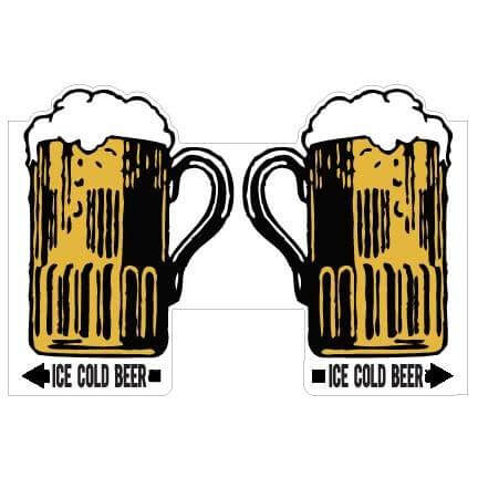 Cold Beer 3D Window Sign