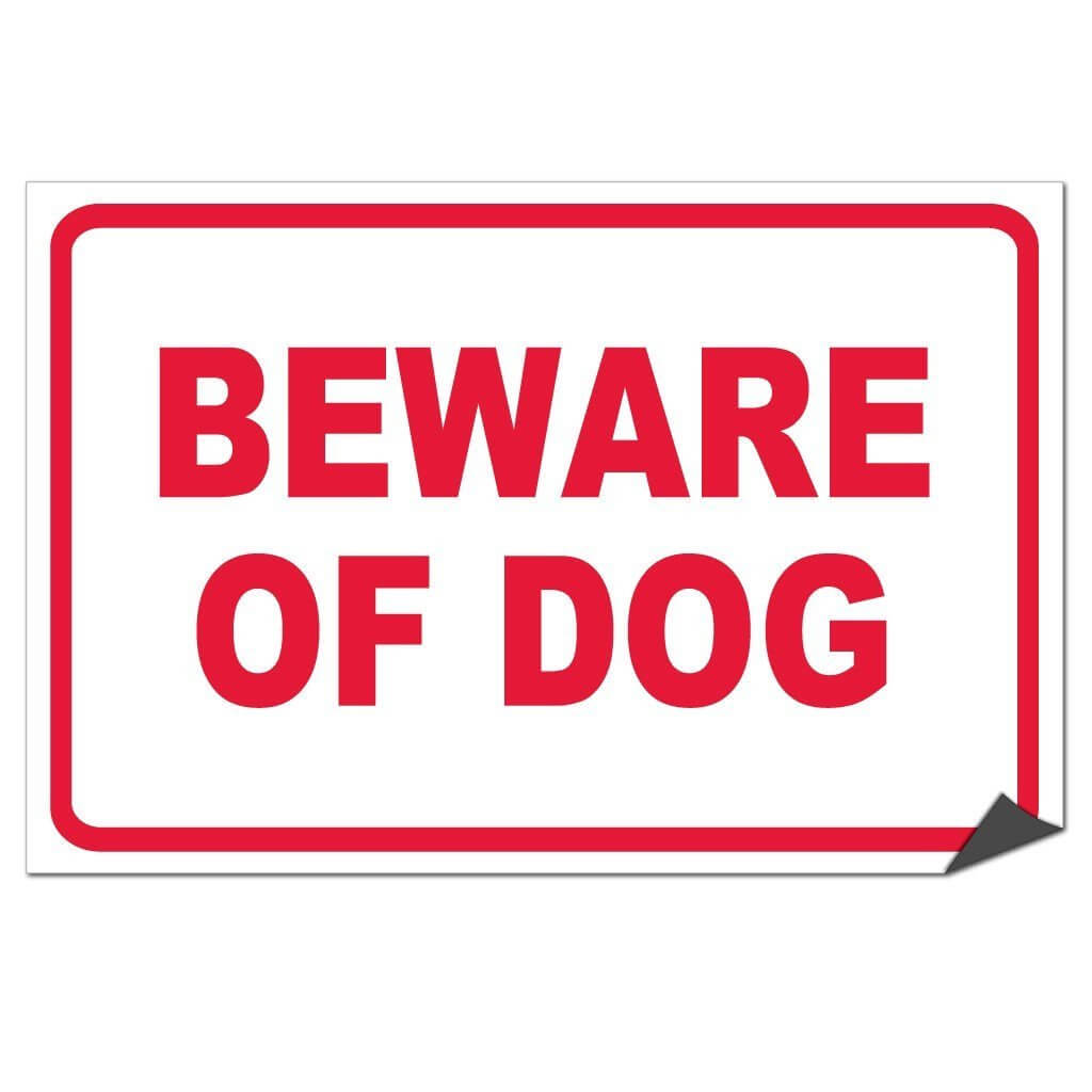 Beware of Dog Sign or Sticker