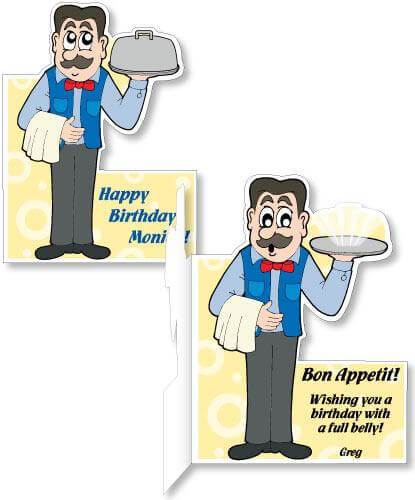 3' Stock Design Giant Waiter Cut Card w/Envelope