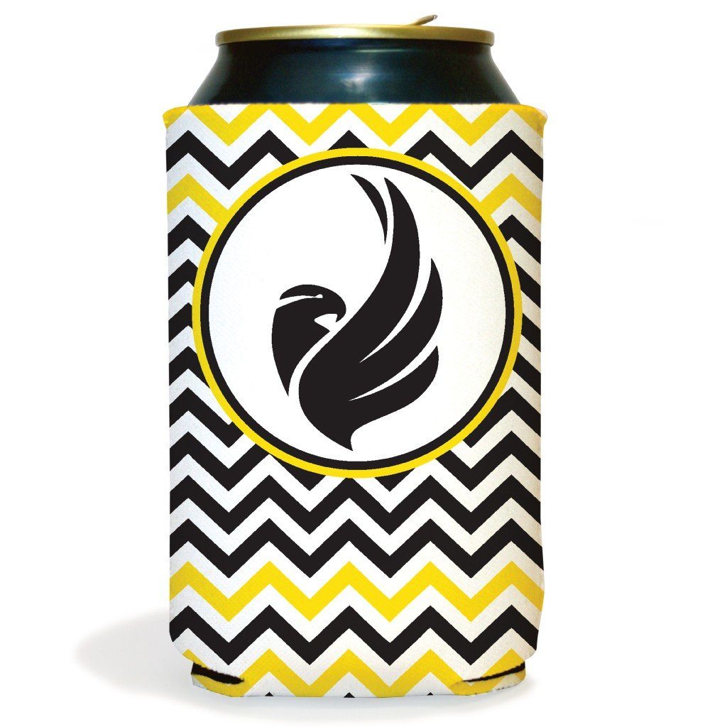 Set of 6 Black Hawk Chevron Koozies
