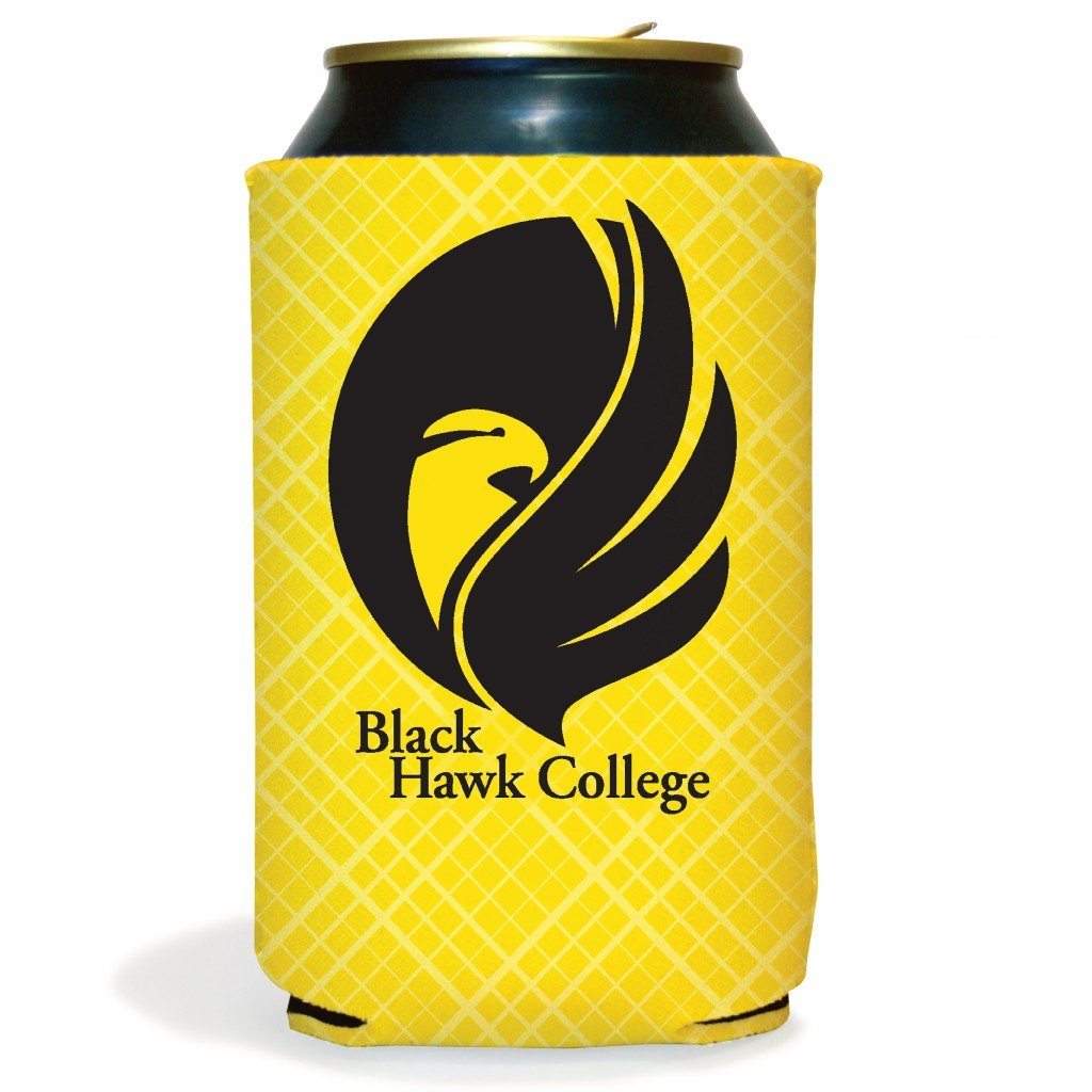 Set of 6 Black Hawk Chevron Koozies