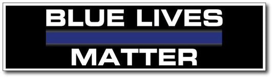 Blue Lives Matter - bumper sticker - 3"x11.5" - FREE SHIPPING