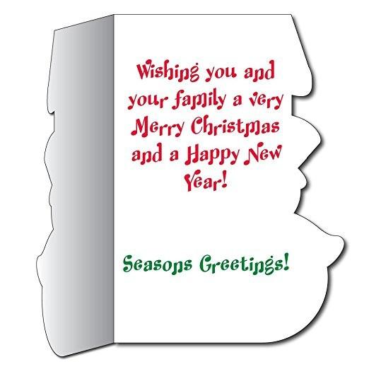 Giant Christmas Card (Die Cut Snowman), W/Envelope - Stock Design