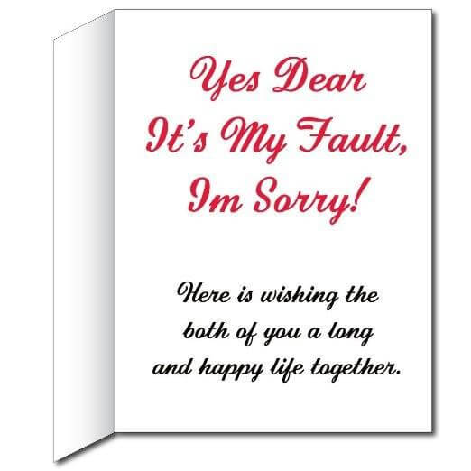 3' Stock Design Wedding Bulldogs Giant Greeting Card, W/Envelope