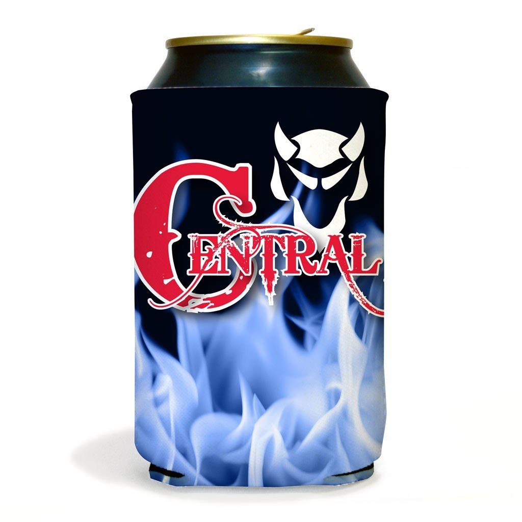 Set of 6 Central Blue Devils Flames Koozies