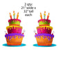 Colorful Balloon Clusters, Cakes & Stacks of Presents Yard Card Fillers (20853)